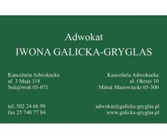 Adwokat Iwona Galicka-Gryglas